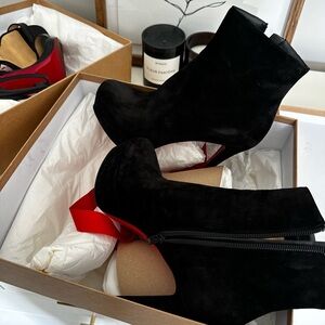 Christian Louboutins Bianca bootie black suede